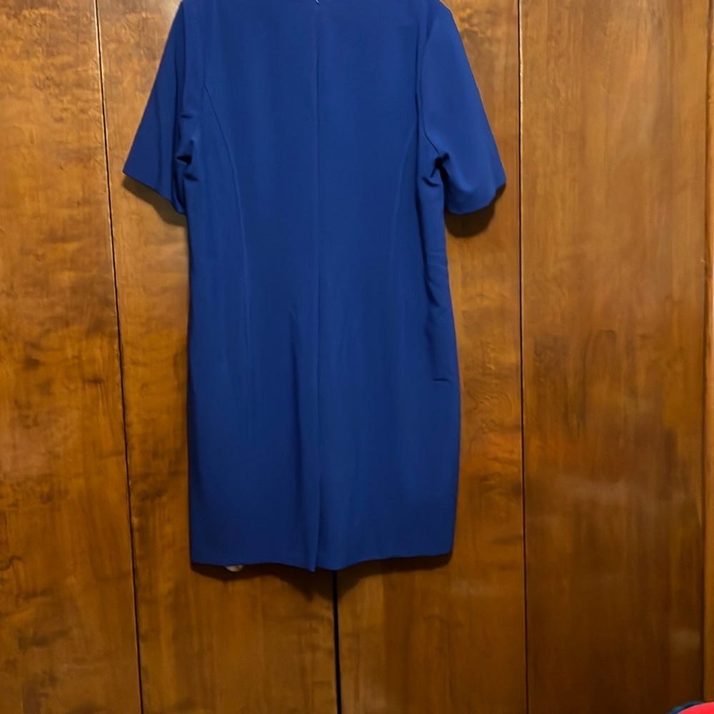 Elegant Blue Dress with Flared Skirt